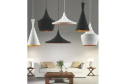 Lampadario a sospensione stile industriale Foggi 12A Nero