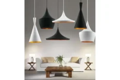 Lampadario a sospensione stile industriale Foggi 12B Nero