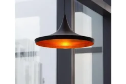 Lampadario a sospensione stile industriale Foggi 12C Nero