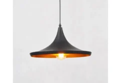 Lampadario a sospensione stile industriale Foggi 12C Nero