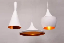 Lampadario a sospensione stile industriale Foggi Trio Bianco
