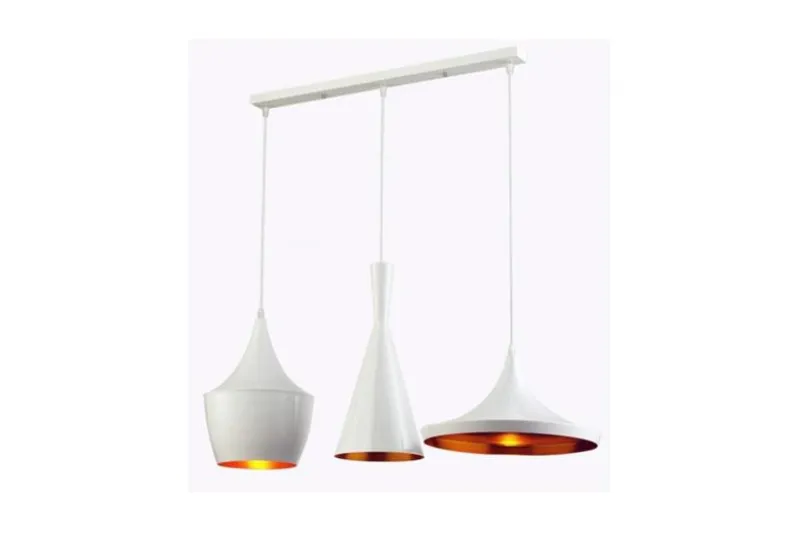 Lampadario a sospensione stile industriale Foggi Trio Bianco