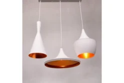 Lampadario a sospensione stile industriale Foggi Trio Bianco