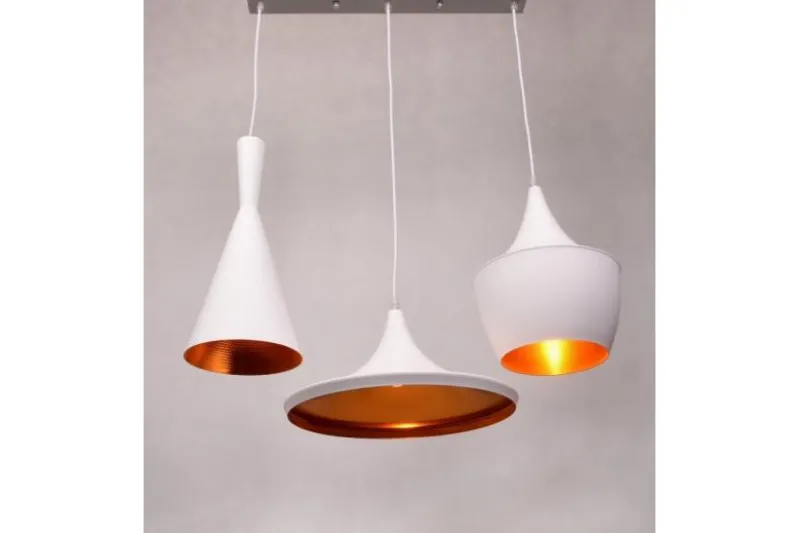 Lampadario a sospensione stile industriale Foggi Trio Bianco
