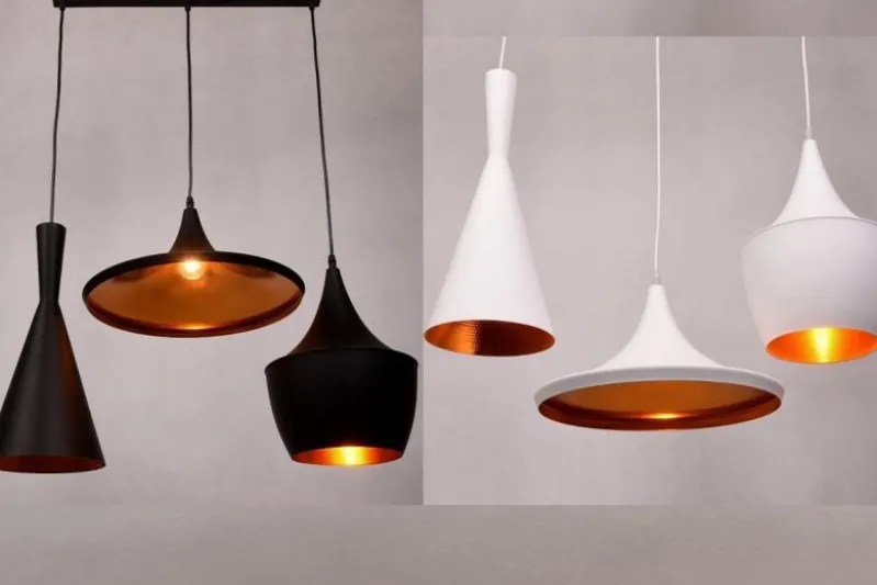 Lampadario a sospensione stile industriale Foggi Trio Bianco