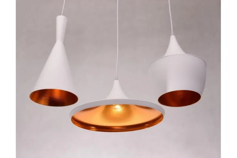 Lampadario a sospensione stile industriale Foggi Trio Bianco