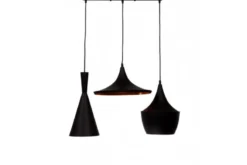 Lampadario a sospensione stile industriale Foggi Trio Nero