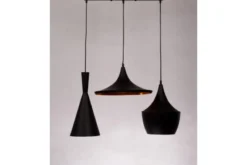 Lampadario a sospensione stile industriale Foggi Trio Nero