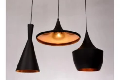 Lampadario a sospensione stile industriale Foggi Trio Nero