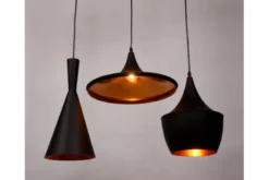 Lampadario a sospensione stile industriale Foggi Trio Nero