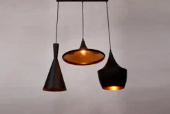 Lampadario a sospensione stile industriale Foggi Trio Nero