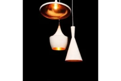 Lampadario a sospensione stile industriale Foggi W3 Bianco