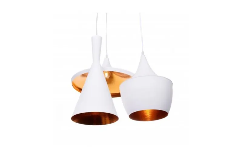 Lampadario a sospensione stile industriale Foggi W3 Bianco