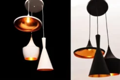 Lampadario a sospensione stile industriale Foggi W3 Bianco