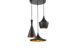 Lampadario a sospensione stile industriale Foggi W3 Nero