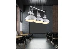 Lampadario a sospensione stile industriale vintage BATORE W3 Bianco