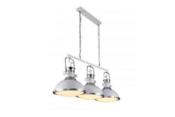 Lampadario a sospensione stile industriale vintage BATORE W3 Bianco