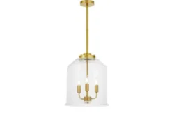 Lampadario a sospensione vetro a bollicine e ottone RALTON W3