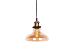 Lampadario a sospensione ZUBI in vetro Ambra