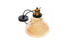 Lampadario a sospensione ZUBI in vetro Ambra