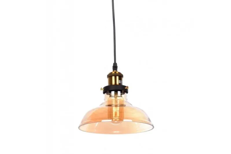Lampadario a sospensione ZUBI in vetro Ambra