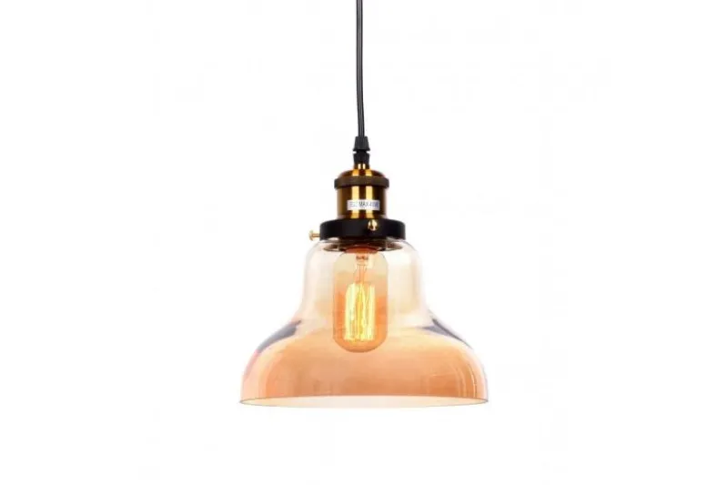 Lampadario a sospensione ZUBI in vetro Ambra