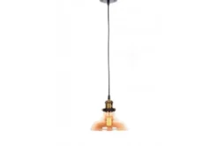 Lampadario a sospensione ZUBI in vetro Ambra