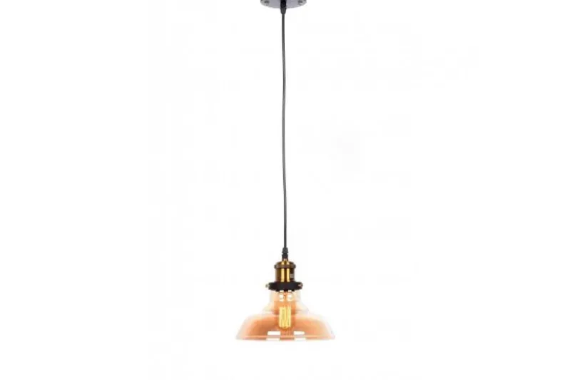 Lampadario a sospensione ZUBI in vetro Ambra