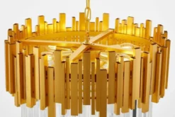 LAMPADARIO CLASSICO IN CRISTALLO ORO FERA D50