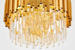 LAMPADARIO CLASSICO IN CRISTALLO ORO FERA D50