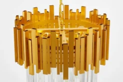 LAMPADARIO CLASSICO IN CRISTALLO ORO FERA D40