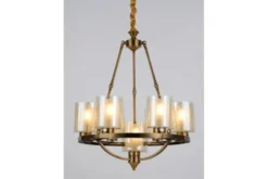 Lampadario color ottone SANTINI W7