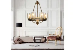 Lampadario color ottone SANTINI W7