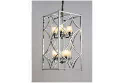 Lampadario con gabbia cromata QUADRATO DUO