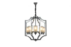 Lampadario con gabbia cromata VIGATTO W8