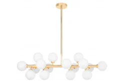 Lampadario con ramo 16 sfere in vetro oro caldo PETRICA W16