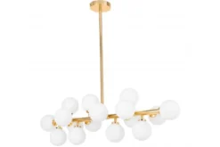 Lampadario con ramo 16 sfere in vetro oro caldo PETRICA W16