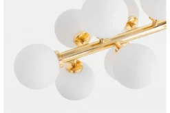 Lampadario con ramo 16 sfere in vetro oro caldo PETRICA W16
