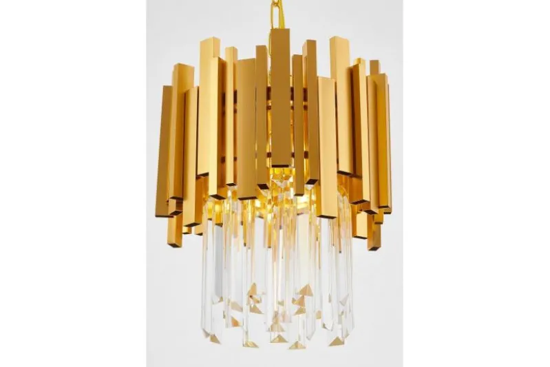 LAMPADARIO CRISTALLO CLASSICO ORO FERA D25