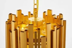 LAMPADARIO CRISTALLO CLASSICO ORO FERA D25