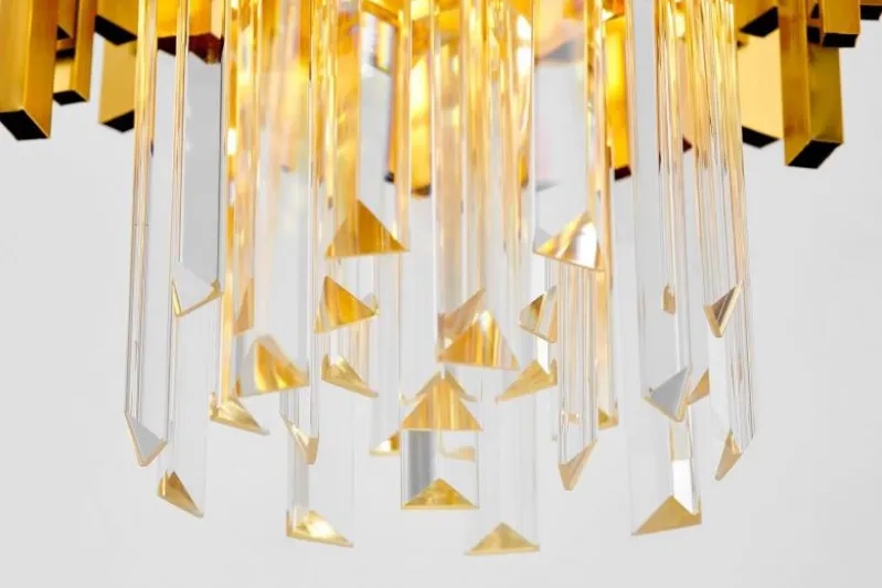 LAMPADARIO CRISTALLO CLASSICO ORO FERA D25