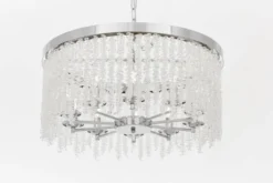 Lampadario cromato con cristalli a cascata BALMENA D60