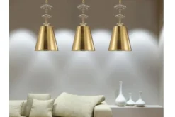 Lampadario design a sospensione colore oro
