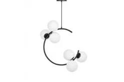 Lampadario design moderno semicircolare nero BONIO W6