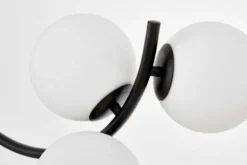 Lampadario design moderno semicircolare nero BONIO W6