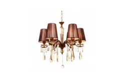 Lampadario di cristallo Alessia W6 Ottone