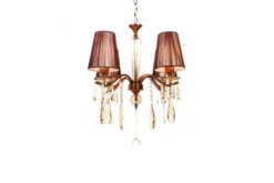 Lampadario di cristallo Alessia W4 Ottone