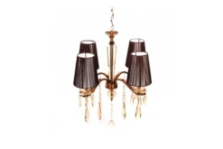 Lampadario di cristallo Alessia W4 Ottone