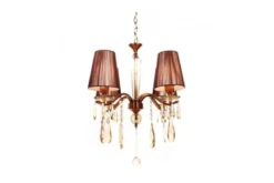 Lampadario di cristallo Alessia W4 Ottone