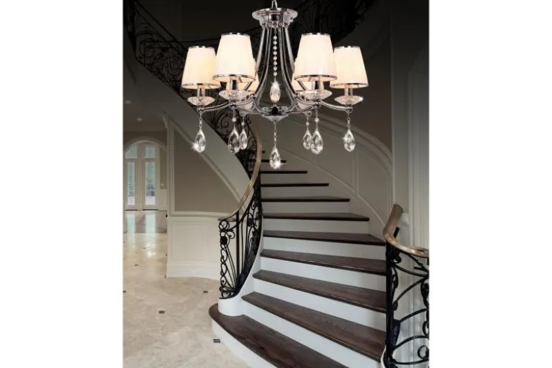 Lampadario di cristallo Dominni W6 Cromato